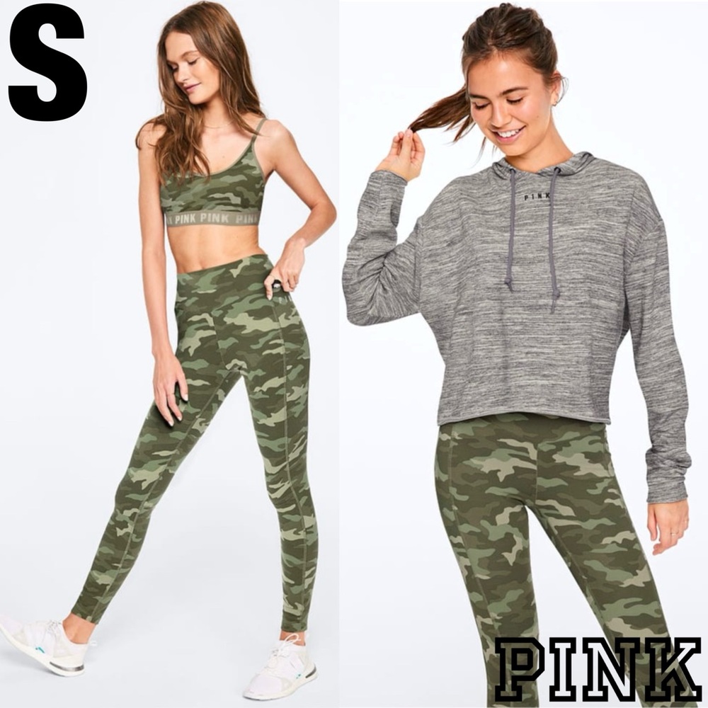 PINK Victoria's Secret Olive Camo Leggings